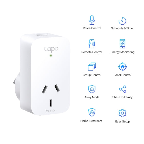 TP-Link Tapo P110 Mini Smart Wi-Fi Socket, Energy Monitoring, Tapo App, Remote Control, Schedule & Timer, Voice Control, Away Mode, Easy Setup - Image 2