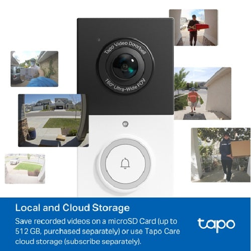 TP-Link TD21 Tapo Video Doorbell Camera, Ringtones, 230 days battery life, Head to Toe View (16:9), 160° Diagonal Field of View, Smart Detection and N - Image 3