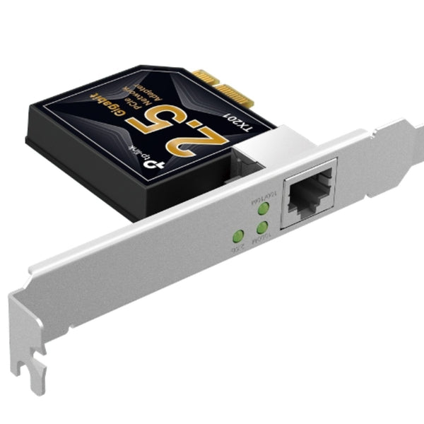 TP-Link TX201 2.5G 2.5 Gigabit PCI Express Network Adapter Low-Profile & Full-Height Brackets 1× PCI Express 2.1 x 1, 1× RJ45 Gigabit/Megabit Port (NI