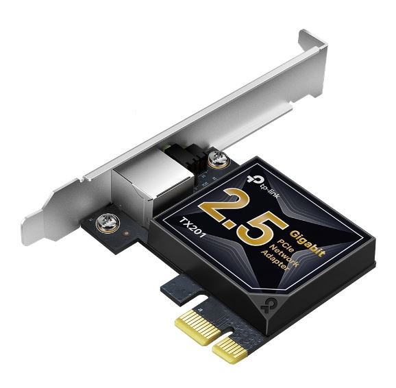 TP-Link TX201 2.5G 2.5 Gigabit PCI Express Network Adapter Low-Profile & Full-Height Brackets 1× PCI Express 2.1 x 1, 1× RJ45 Gigabit/Megabit Port (NI - Image 1
