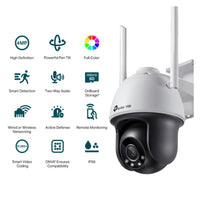 TP-Link VIGI 4MP C540-W(4mm) Outdoor Full-Colour Wi-Fi Pan Tilt Network Camera, 4mm Lens, Smart Detection,3YW - Image 3