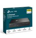 TP-Link VIGI NVR1004H-4P 4 Channel PoE+ Network Video Recorder, 24/7 Continuous Recording, 4K HDMI Video Output & 16MP Decoding (HDD Not Included) - Image 1