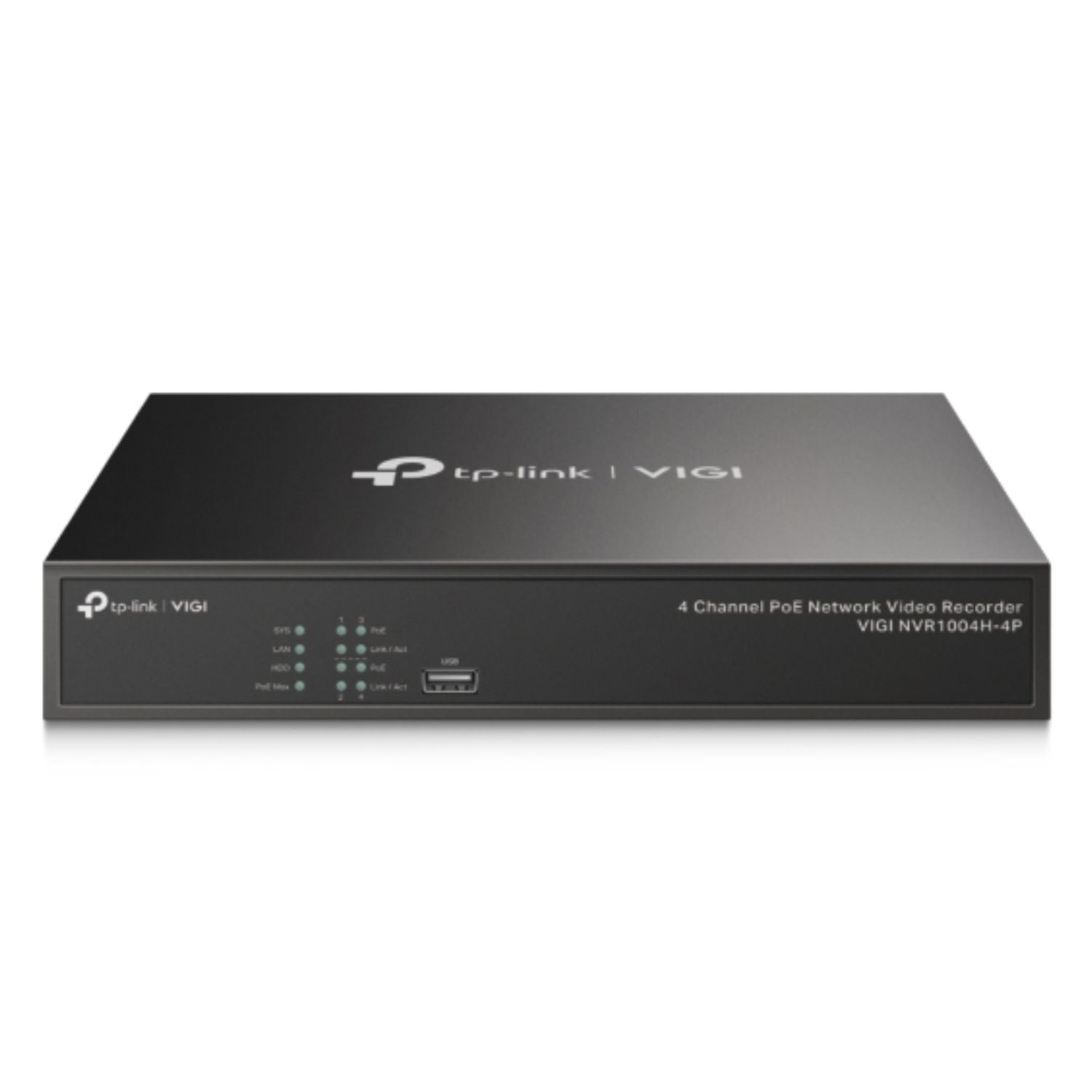 TP-Link VIGI NVR1004H-4P 4 Channel PoE+ Network Video Recorder, 24/7 Continuous Recording, 4K HDMI Video Output & 16MP Decoding (HDD Not Included) - Image 2
