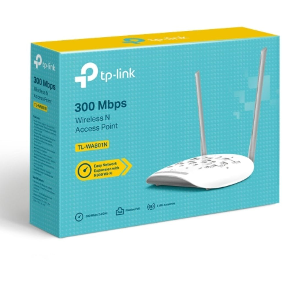 TP-Link TL-WA801N 300Mbps Wireless N Access Point, Multiple Operation Modes, WPA2, Included Passive POE Injector - Image 1