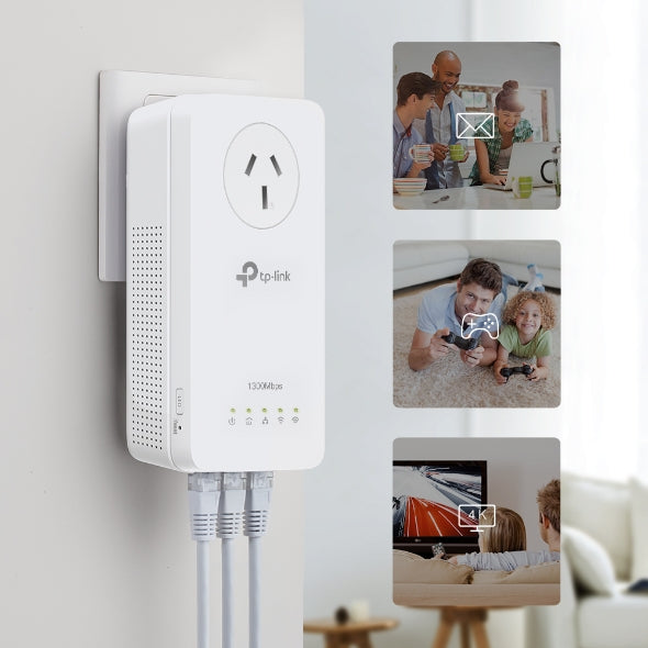 TP-Link TL-WPA8631P KIT AV1300 Gigabit Passthrough Powerline AC Wi-Fi Kit AV2 300Mbps 867Mbps 2x2MU-MIMO 300m Range - Image 4