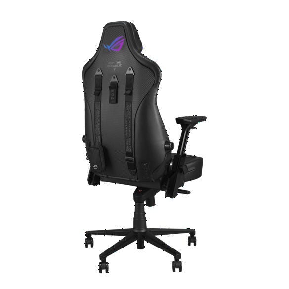 ASUS SL302 ROG Courser Gaming Chair - Black, Aura RGB, Dynamic Recline, 4D Armrests, Adjustable Lumbar Support, 90°–155° Recline, Magnetic Headrest - Image 3