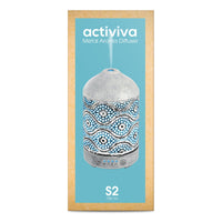 (LS) mbeat® activiva Metal Essential Oil and Aroma Diffuser-Vintage White -100ml Built-in 7 LED colour changing Auto stop misting Product - Image 4