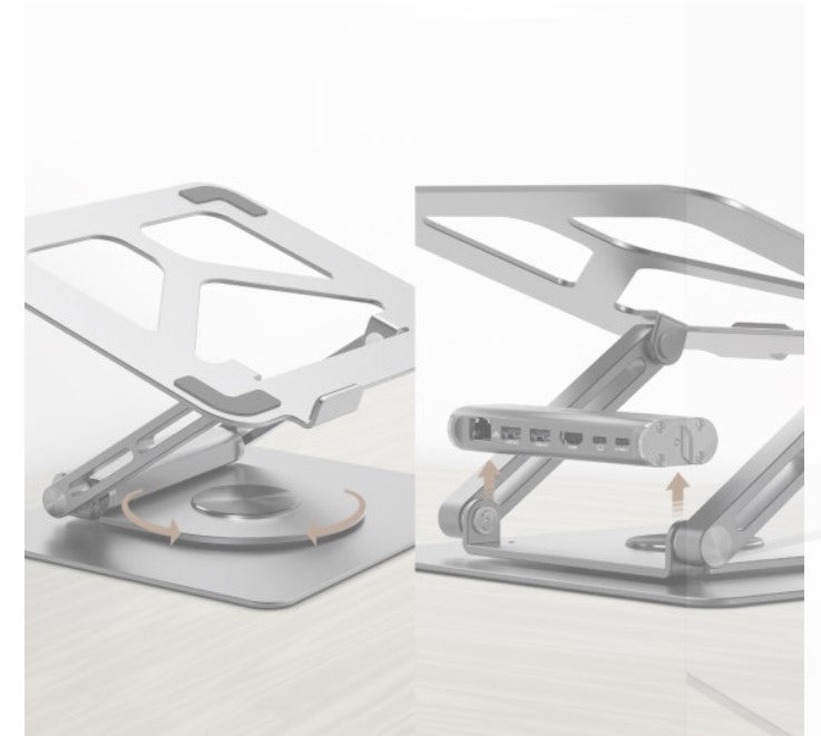 mbeat® Stage S12 Rotating Laptop Stand with USB-C Docking Station Flexible Ergonomic Design USB-C HDMI RJ45 1000Mbps - Image 3