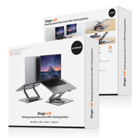 mbeat® Stage S12 Rotating Laptop Stand with USB-C Docking Station Flexible Ergonomic Design USB-C HDMI RJ45 1000Mbps - Image 4
