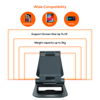 mbeat®  Stage S4 Mobile Phone and Tablet Stand Optimised Comfort Space Saving Portability Material: Aluminium alloy, ABS plastic Product Weight: 350g - Image 3