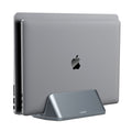 mbeat®  Stage S5 Adjustable Dual Bay Tablet, Laptop and MacBook Vertical Stand Declutter and Organise Dual Adjustable Bays Material: Aluminium alloy, - Image 1