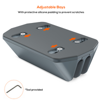 mbeat®  Stage S5 Adjustable Dual Bay Tablet, Laptop and MacBook Vertical Stand Declutter and Organise Dual Adjustable Bays Material: Aluminium alloy, - Image 3