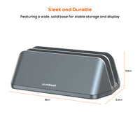 mbeat®  Stage S5 Adjustable Dual Bay Tablet, Laptop and MacBook Vertical Stand Declutter and Organise Dual Adjustable Bays Material: Aluminium alloy, - Image 4