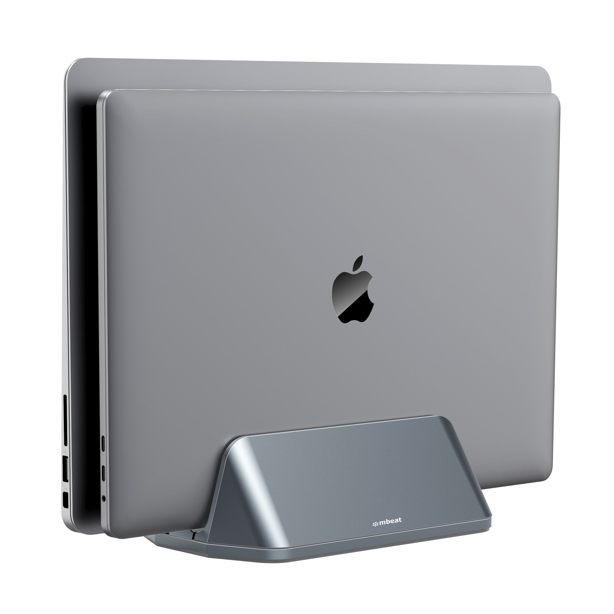mbeat®  Stage S5 Adjustable Dual Bay Tablet, Laptop and MacBook Vertical Stand Declutter and Organise Dual Adjustable Bays Material: Aluminium alloy, - Image 5