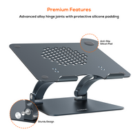 mbeat® Stage S6 Adjustable Elevated Laptop and MacBook Stand Elegant and Ergonomic Sleek and Durable Material: Aluminium Alloy - Image 3