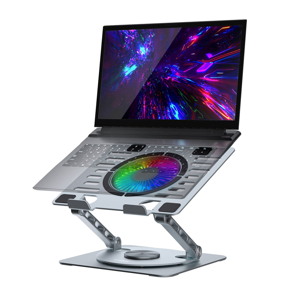 mbeat® Stage S8 Rotating Laptop Stand with RGB Cooling Fan and USB Ports Material: Aluminium alloy Package Weight: 1.08kg - Image 5