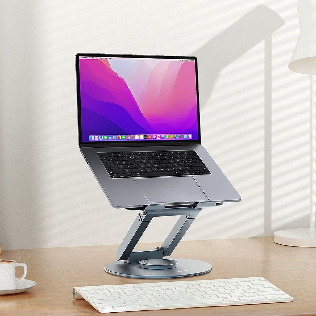 mbeat® Stage S9 Rotating Laptop Stand with Telescopic Height Adjustment Material: Aluminium Alloy Device Weight: Max. 20kg otation Angles: 360° - Image 3