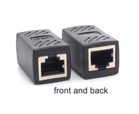 Oxhorn RJ45 Ethernet Inline 8 pins Coupler / Joiner Female to Female F-F Gold plated connections Black Retail bag - Image 4