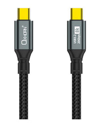 Oxhorn USB 3.2 Gen 2×2 3m USB-C to USB-C 20Gbps 8K@60Hz 20V 100W E-Marker Chip Black fast charging & Video cable Laptop Phones Tablet USB-C Device - Image 1