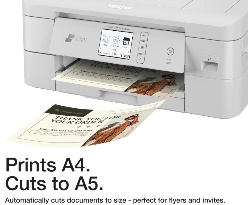 Brother *NEW* A powerful A4 printer with an A5 auto-cut feature. Fast, wireless, compact, duplex print, ADF & up to 300gsm support - Image 3