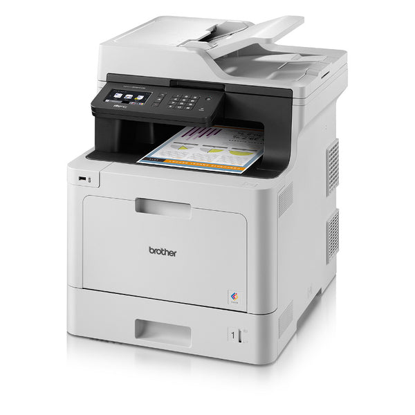 Brother MFC-L8690CDW Print Speed up to 31ppm(Mono&Colour) 2-sided (Duplex) Print USB & Wired & Wireless Network Interface 9.3cm Touch Screen UI