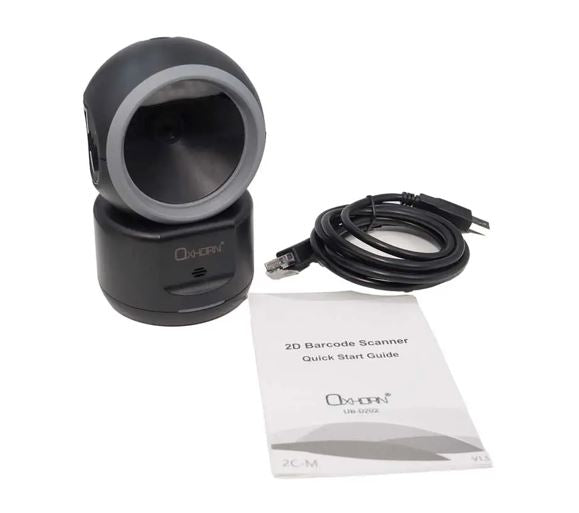 Oxhorn Wireless Bluetooth 2D Desktop Barcode Scanner Commercial Grade USB Plug&Play 5V 1A Sensor Pixel Supported most of System Black - Image 2