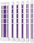 Antec PSU -  Sleeved Extension Cable Kit V2 - Purple / White. 24PIN ATX, 4+4 EPS, 8PIN PCI-E, 6PIN PCI-E, Compatible with Standard PSU (LS) - Image 1