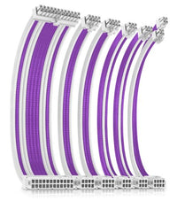 Antec PSU -  Sleeved Extension Cable Kit V2 - Purple / White. 24PIN ATX, 4+4 EPS, 8PIN PCI-E, 6PIN PCI-E, Compatible with Standard PSU (LS) - Image 2
