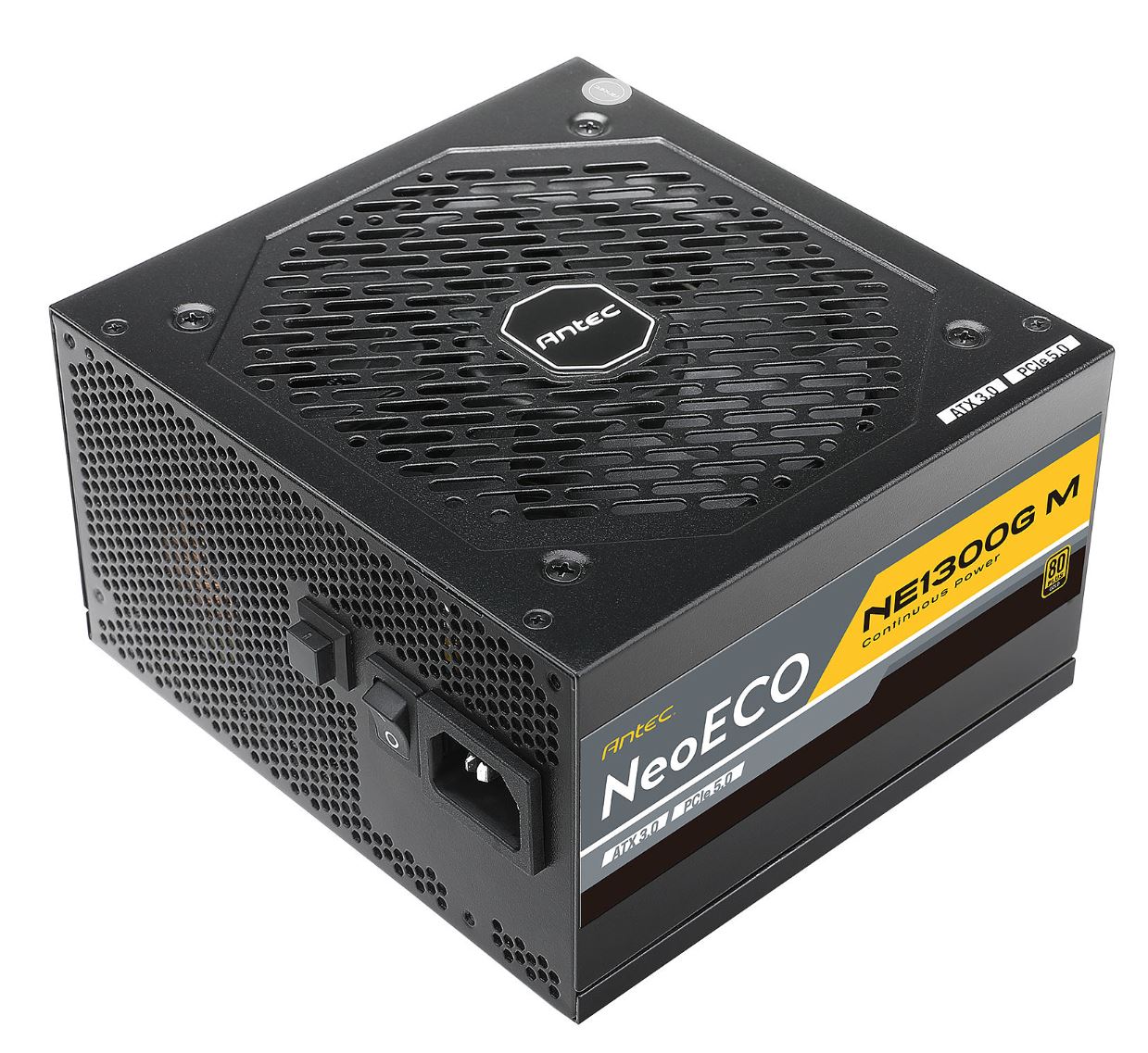 Antec NE 1300w 80+ Gold, Fully-Modular, ATX 3.0, PCI-E 5.0, 12CM FDB Fan, Japanese Caps, Compact ATX Silent Server Grade Power Supply, PSU, 10 wty - Image 1