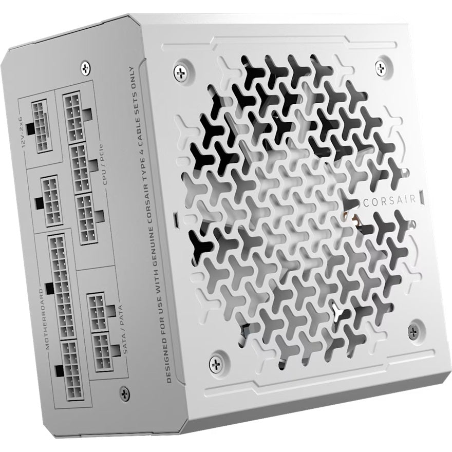 Corsair RMe Series™ RM1000e - Fully Modular Low-Noise ATX Power Supply - White (AU), Cybenetics Gold, ATX12V 3.1, 2x PATA, 2x EPS, 6x SATA, 3x PCIe - Image 1