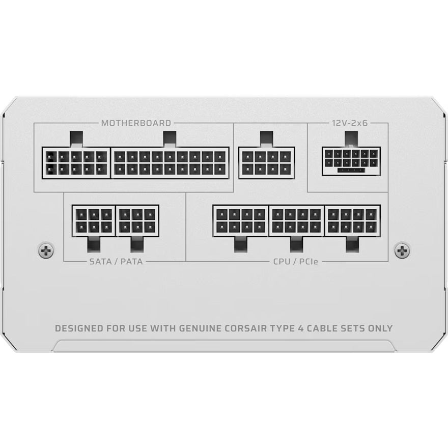 Corsair RMe Series™ RM1000e - Fully Modular Low-Noise ATX Power Supply - White (AU), Cybenetics Gold, ATX12V 3.1, 2x PATA, 2x EPS, 6x SATA, 3x PCIe - Image 4