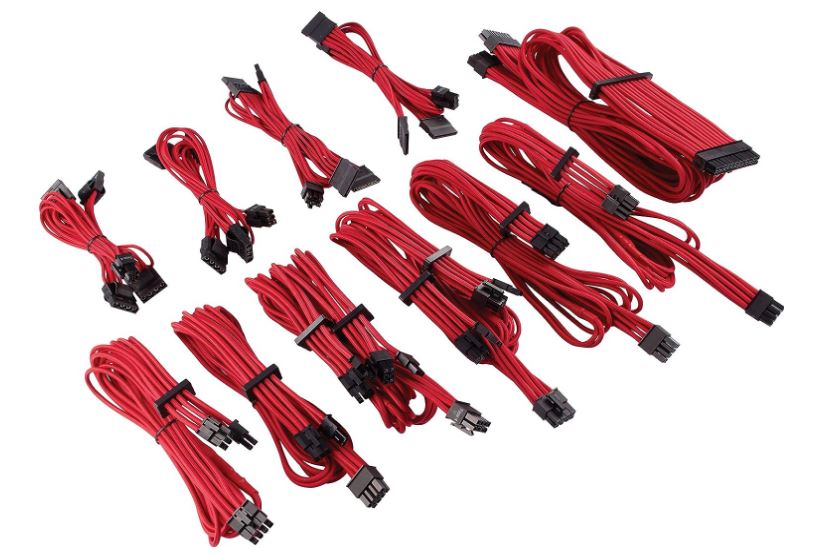For Corsair PSU - Red Premium Individually Sleeved DC Cable Pro Kit, Type 4 (Generation 4)(LS) - Image 2