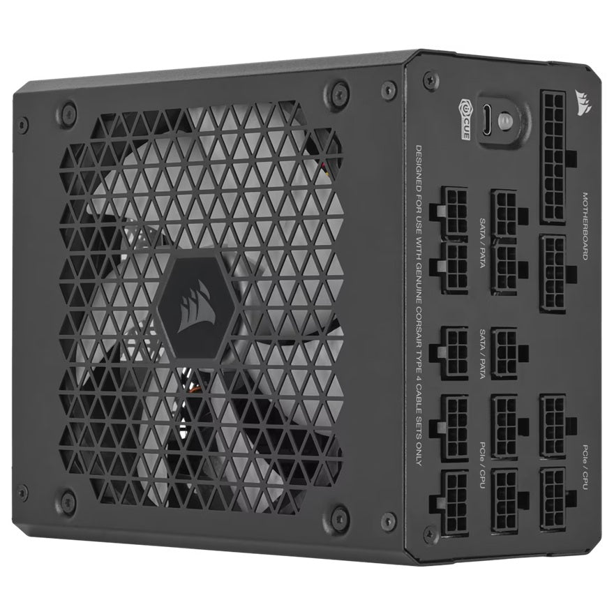 Corsair HX1000i Fully Modular Ultra-Low Noise Platinum ATX 1000W PC Power Supply (AU), 8x SATA, 2x EPS, 8x PATA, 5x PCIe, 140mm Fan Size, ATX12V 3.1 - Image 2