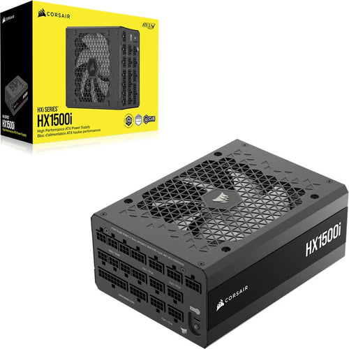 Corsair HX1500i Fully Modular Ultra-Low Noise Platinum ATX 1200 Watt PC Power Supply (AU), ATX12V 3.1, 6x PATA, 2x EPS, 8x SATA, 5x PCIe, Type4 Cable - Image 1