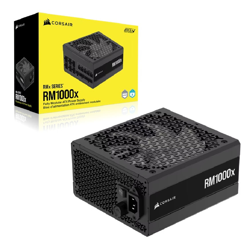 Corsair RMx Series RM1000x Fully Modular Power Supply (AU): 1000W, 80+ Gold, 4x PCIe, 12x SATA, 2x EPS, Zero RPM, ATX 3.1 - Image 5