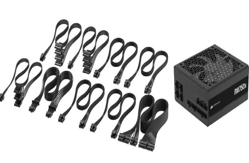 Corsair RMx Series RM750x Fully Modular Power Supply (AU): 750W, 80+ Gold, 4x PCIe, 8x SATA, 2x EPS, Zero RPM, ATX 3.1 - Image 3