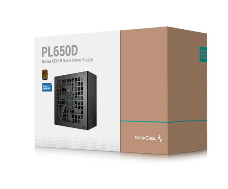 DeepCool PL650D 650W 80+ Bronze Certified Non-Modular ATX Power Supply(Direct Cable), 120mm Fan, DC to DC, ATX3.1, 100,000 MTBF, 85% Efficiency - Image 2
