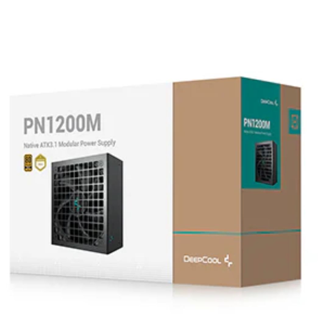 DeepCool PN1200M Gamer Storm 80+ Gold Black Fully Modular Power Supply, 135mm FDB Fan, Japanese Bulk Capacitor, ATX3.1, 12V-2x6 PCIe 5.1 Cable - Image 5