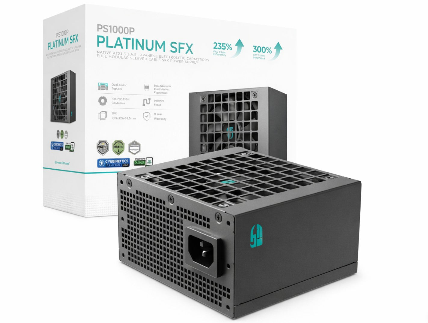 DeepCool PS1000P 1000W Gamer Storm SFX Full Japanese Electroyltic Capacitors Cybenetics Platinum/PPLP 115V Platinum - Image 2