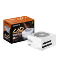 Gigabyte UD1000GM PG5 ICE 1000W ATX PSU Power Supply  80+ Gold >90% 120mm Fan Black Flat Cables Single +12V   >100K Hrs - Image 1