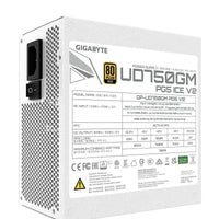 Gigabyte UD750GM ICE PG5 750W ATX PSU Power Supply  80+ Gold >90%  Black Flat Cables Single +12V Rail Japanese  >100K Hrs (NEW) - Image 4