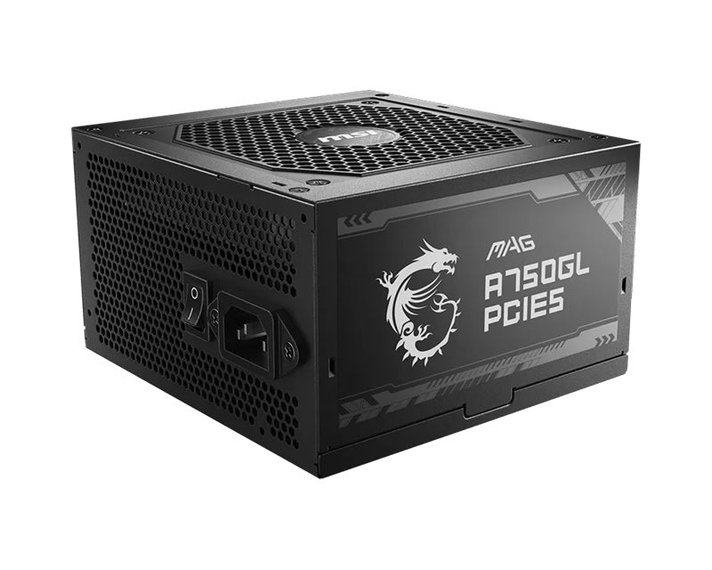MSI MAG A750GL PCIE5 II Bulk – 750W ATX 3.1, 80+ Gold, full modular, PCIe 5.0 16-pin, 3x PCIe 6+2, 8x SATA, FDB fan, OCP/OVP/OPP/OTP/SCP/UVP, 120mm - Image 2