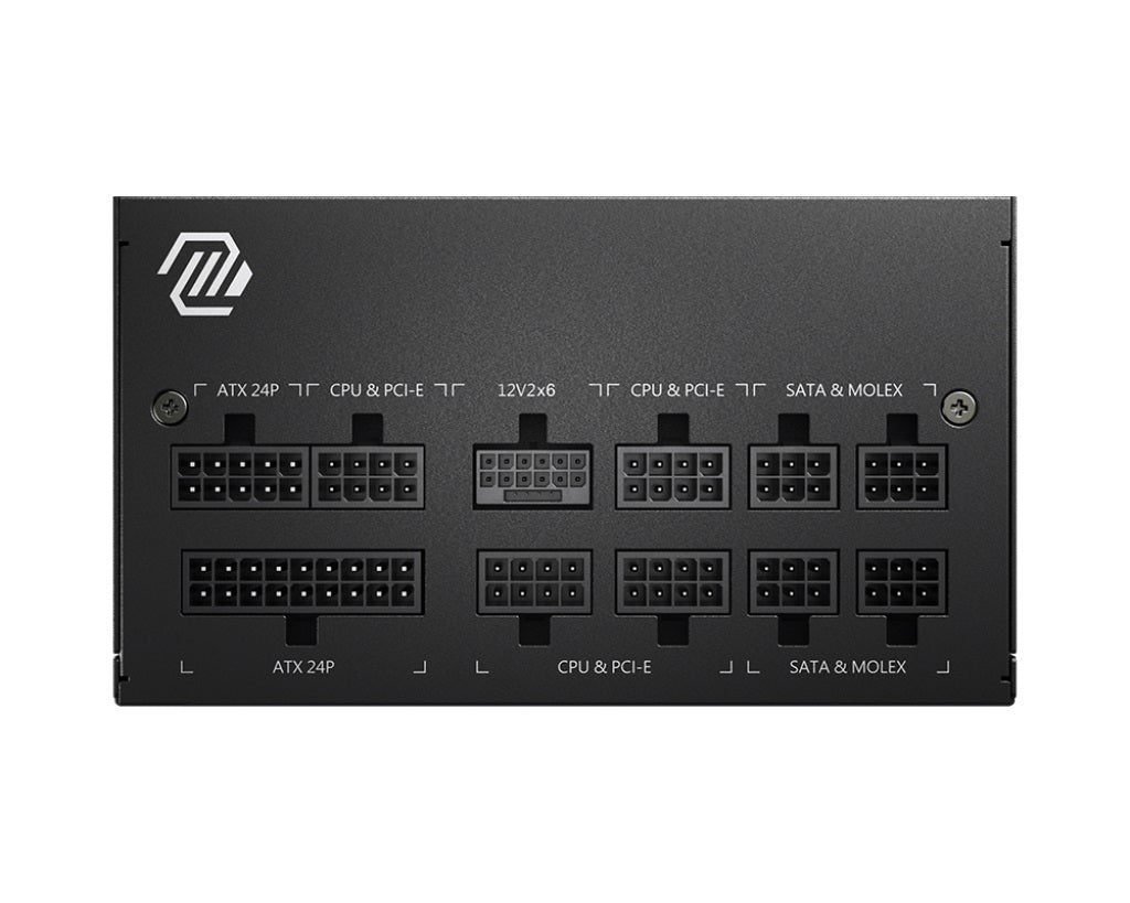 MSI MAG A750GL PCIE5 750W Up to 90% (80 Plus Gold) ATX Power Supply Unit, PFC, 100~240 VAC, 750W, 47-63Hz, PCI-E, SATA, FDD - Image 2