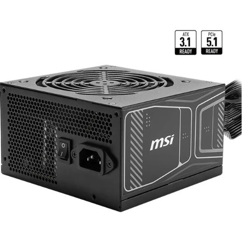 MSI MAG A750GN PCIE5 Bulk – 750W, ATX, 80+ Gold, non modular, PCIe 5.1 16-pin, 2x PCIe 6+2, 4x SATA, 120mm sleeve fan, OCP/OVP/OPP/OTP/SCP, 100–240V - Image 1