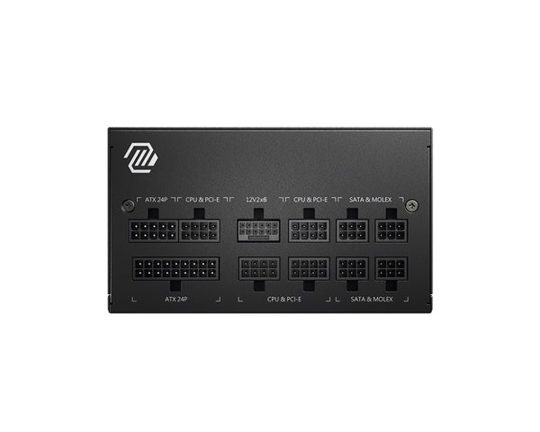 MSI MAG A850GL PCIE5 850W Up to 90% (80 Plus Gold) ATX Power Supply Unit, PFC, 100~240 VAC, 850W, 47-63Hz, PCI-E, SATA, FDD