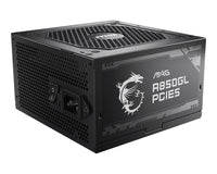 MSI MAG A850GL PCIE5 850W Up to 90% (80 Plus Gold) ATX Power Supply Unit, PFC, 100~240 VAC, 850W, 47-63Hz, PCI-E, SATA, FDD - Image 3