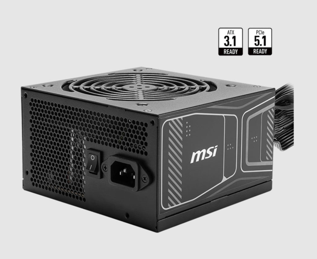 MSI MAG A850GN PCIE5 850W Up to 90% (80 Plus Gold) ATX Power Supply Unit, PFC, 100~240 VAC, 850W, 47-63Hz, PCI-E, SATA(LS) - Image 1