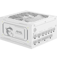 MSI MAG A1000GL PCIE5 ATX Power Supply Uni - White, 1000W, 80+ Gold, Fully Modular, PCIe5 600W, 135mm FDB Fan, Active PFC, 100-240V, 10yr wty, OCP/UVP - Image 3