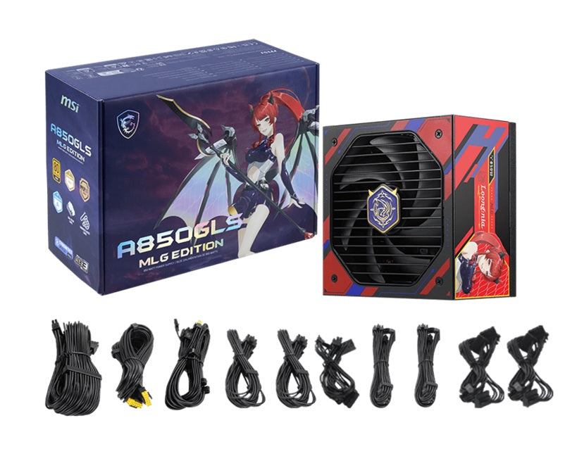 MSI MAG A850GLS MLG EDITION, Gold Fully Modular Silent Power Supply MLG Edition - Image 1