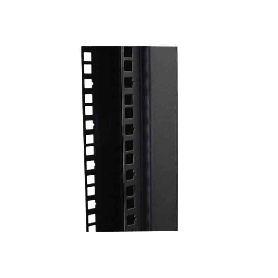 LDR Flat Packed 22U 2-Post Open Frame Rack, Black Metal Construction - Image 3